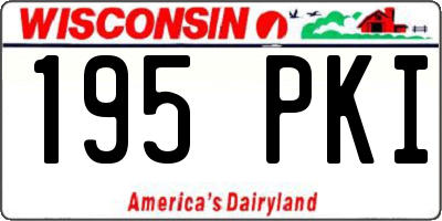 WI license plate 195PKI