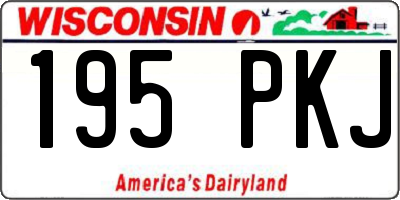 WI license plate 195PKJ