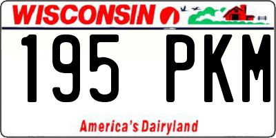 WI license plate 195PKM
