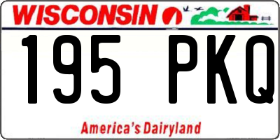 WI license plate 195PKQ