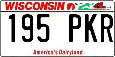 WI license plate 195PKR