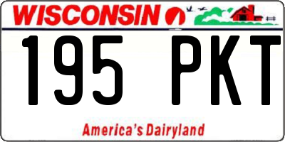 WI license plate 195PKT