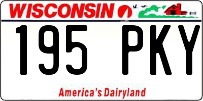 WI license plate 195PKY