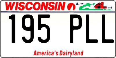 WI license plate 195PLL