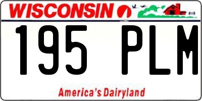 WI license plate 195PLM