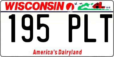WI license plate 195PLT