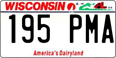 WI license plate 195PMA