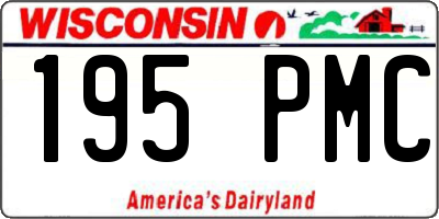 WI license plate 195PMC
