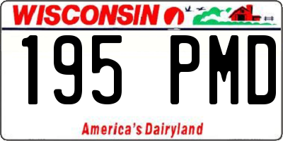 WI license plate 195PMD