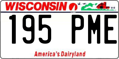 WI license plate 195PME