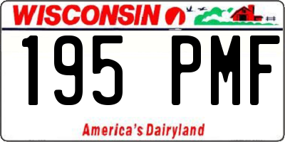 WI license plate 195PMF