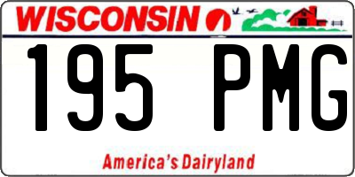 WI license plate 195PMG