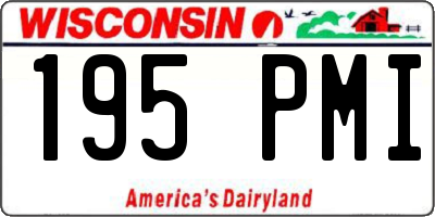 WI license plate 195PMI