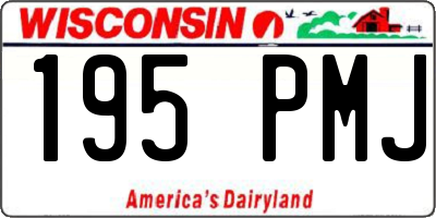 WI license plate 195PMJ