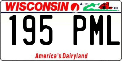 WI license plate 195PML