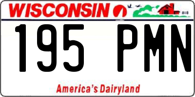 WI license plate 195PMN