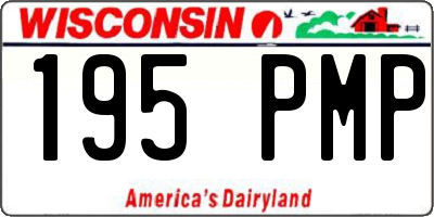 WI license plate 195PMP