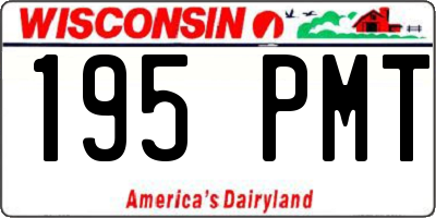 WI license plate 195PMT