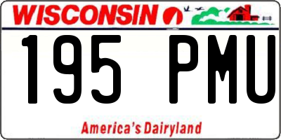 WI license plate 195PMU