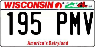 WI license plate 195PMV