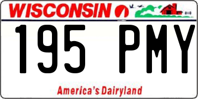 WI license plate 195PMY