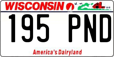 WI license plate 195PND
