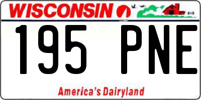 WI license plate 195PNE