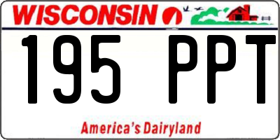 WI license plate 195PPT