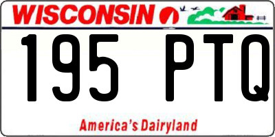 WI license plate 195PTQ