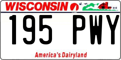 WI license plate 195PWY