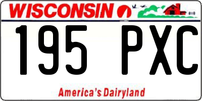 WI license plate 195PXC