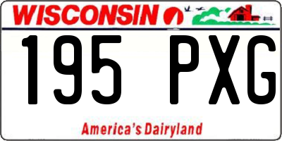 WI license plate 195PXG