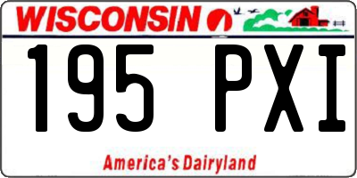 WI license plate 195PXI