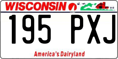 WI license plate 195PXJ