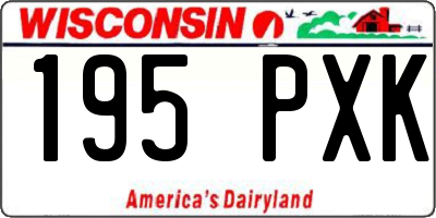 WI license plate 195PXK