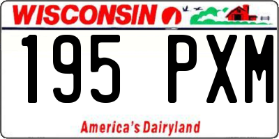 WI license plate 195PXM