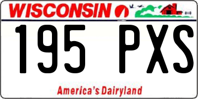 WI license plate 195PXS