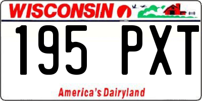 WI license plate 195PXT