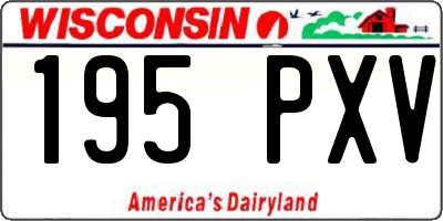 WI license plate 195PXV