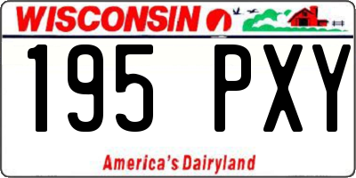 WI license plate 195PXY