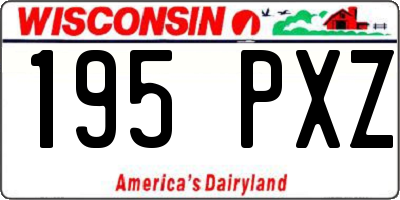 WI license plate 195PXZ