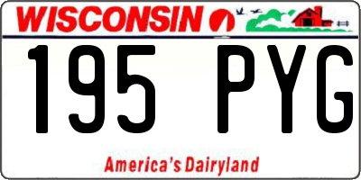 WI license plate 195PYG