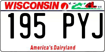 WI license plate 195PYJ