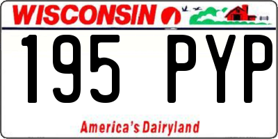 WI license plate 195PYP