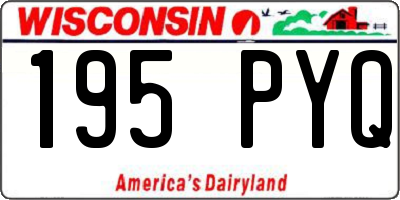 WI license plate 195PYQ
