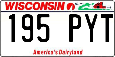 WI license plate 195PYT