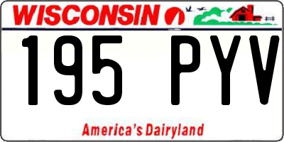 WI license plate 195PYV