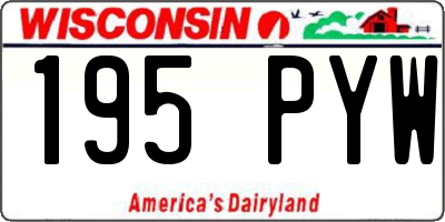 WI license plate 195PYW