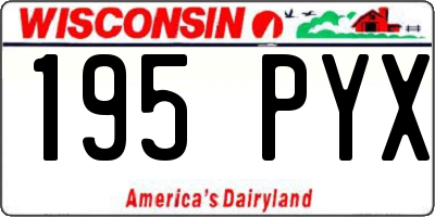 WI license plate 195PYX