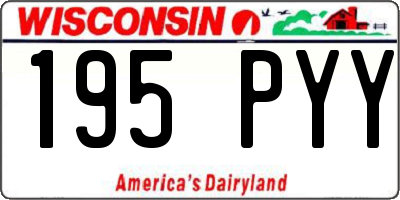 WI license plate 195PYY